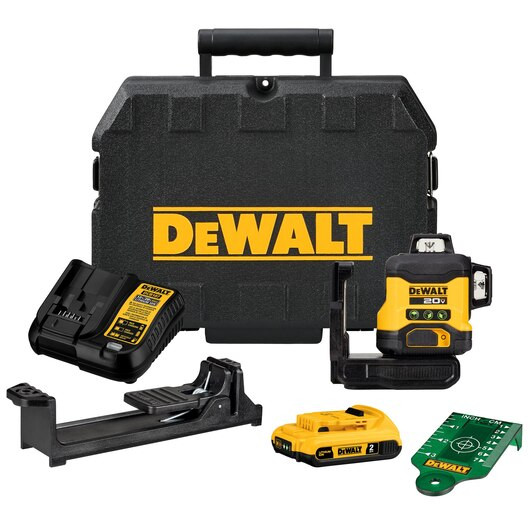 DEWALT DEW-DCLE34031D1 20V 3x360 Green Beam Line Laser 2.0Ah Kit