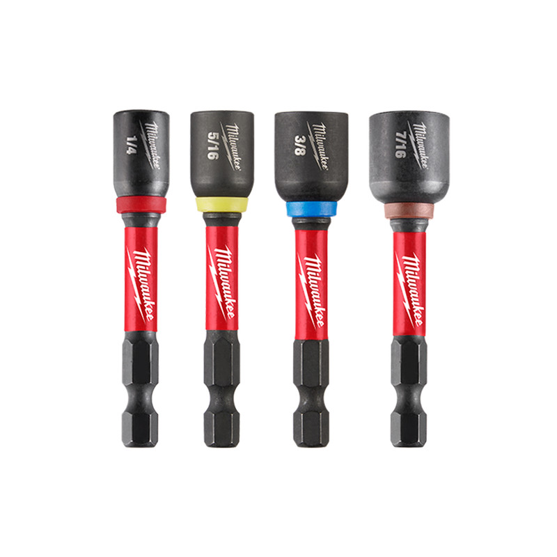 Milwaukee MIL-49-66-4566 SHOCKWAVE Impact Duty 2-9/16in Magnetic Nut Driver Set 4PC