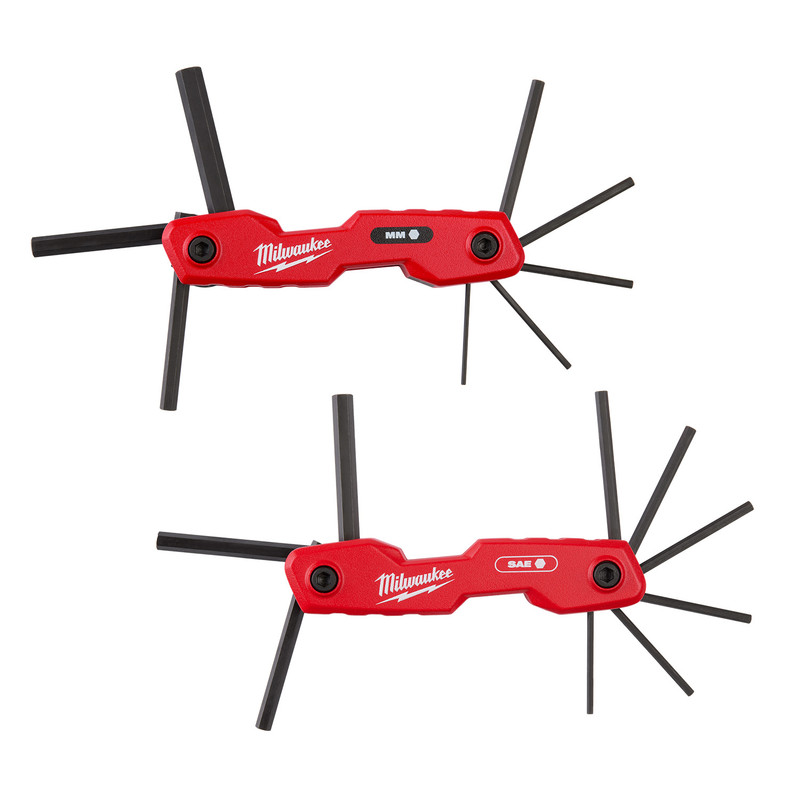 Milwaukee MIL-48-22-2183 17-Key Folding Hex Key Sets - SAE/Metric