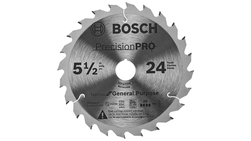 Bosch BOS-PRO524TS 5-1/2 In. 24-Tooth Precision Pro Series Track Saw Blade