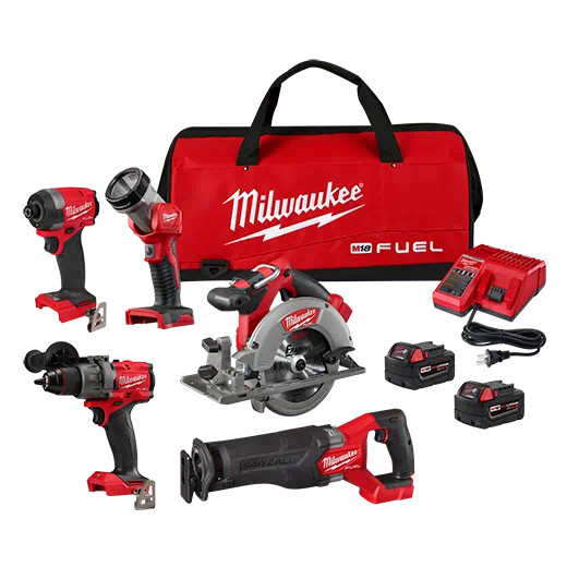 Milwaukee MIL-3697-25 M18 FUEL 5-Tool 2x 5.0Ah Combo Kit