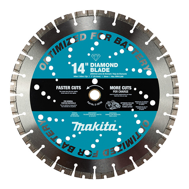 Makita MAK-E-16748 14in Thin Kerf Diamond Blade, Segmented, General Purpose