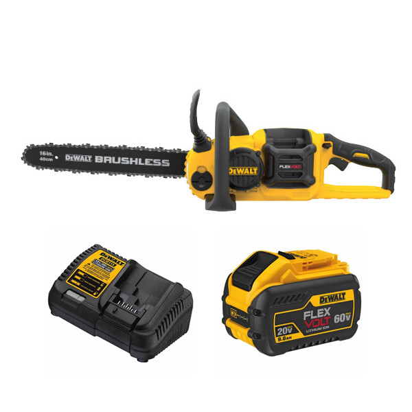 DEWALT DEW-DCCS670X1 60V FLEXVOLT MAX 16in Brushless Chainsaw 9.0Ah Kit