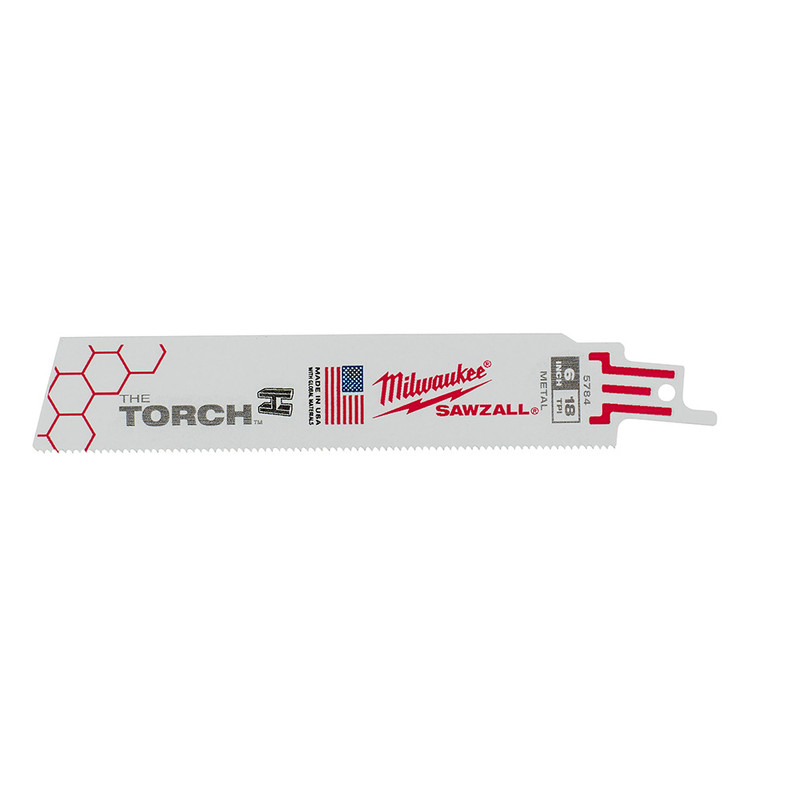 Milwaukee MIL-48-00-578X18T5PK 5pk 18T The Torch Metal Demo Sawzall Blade