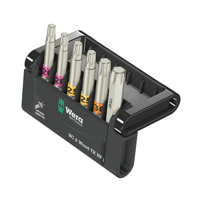 Wera Tools WERA-5056470001 Bit-Check 6 Wood Tx HF 1 (6pc)