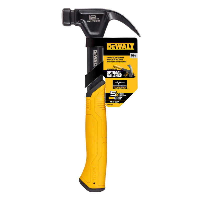 DEWALT DEW-DWHT51001 12oz Curved Claw Steel Hammer