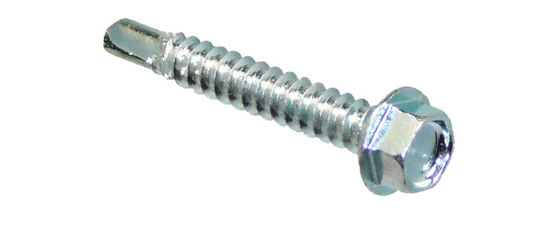 Fasteners & Fittings FF-12300SSDZHS #12 x 3in Hex Head Self-Drilling Screw Square Socket Zinc