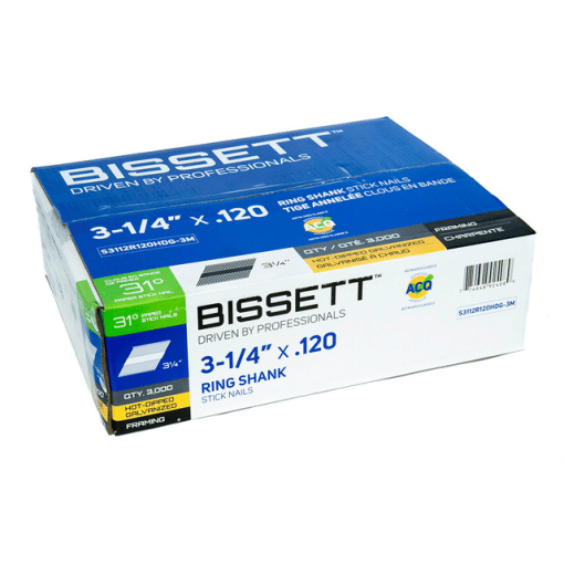 Bissett BIS-S311XHDG-3MXX Ring Shank Stick Nail 3M