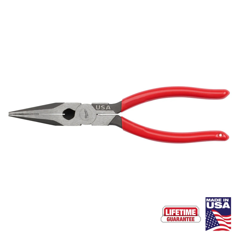 Milwaukee MIL-MT505 8in Long Nose Dipped Pliers USA