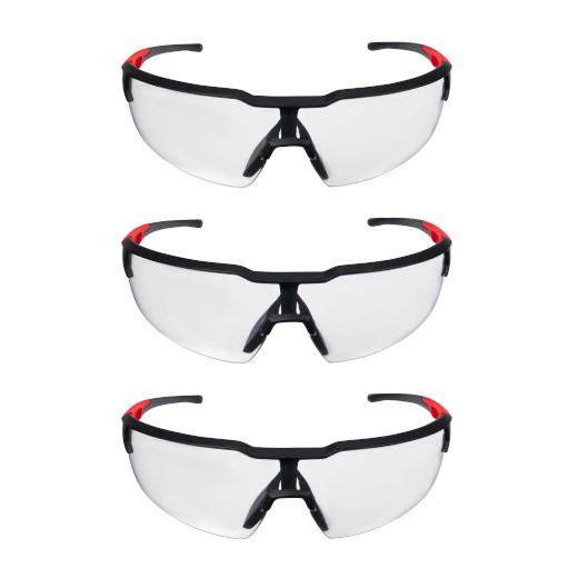 Milwaukee MIL-48-73-2052 3pk Safety Glasses - Anti-Scratch Lenses CLEAR A/S