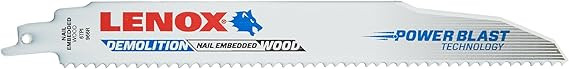 LEN-20523B966R 9in x 1in 6 TPI DemoWolf Reciprocating Saw Blades 25 Pack