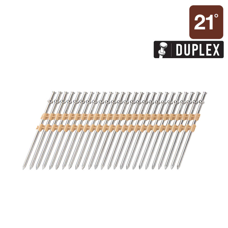 Metabo HPT HPT-50XXX-XD .131 Smooth Shank Full Round Head Bright Basic Plastic Strip Collated Duplex Nail 2M