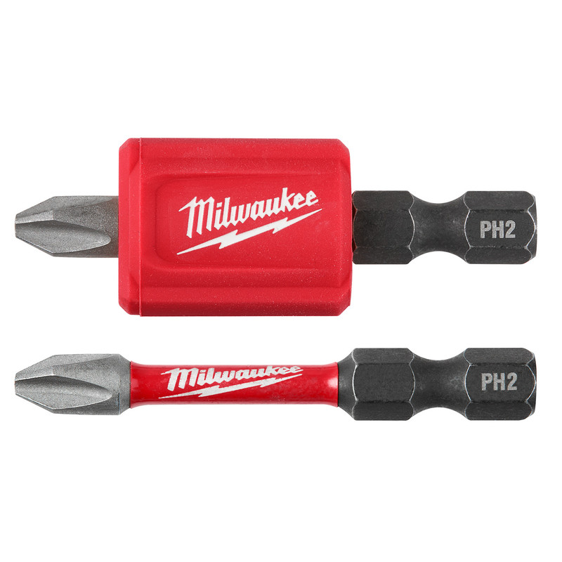 Milwaukee MIL-48-32-4550 SHOCKWAVE Impact Duty Magnetic Attachment and PH2 3-Piece Bit Set