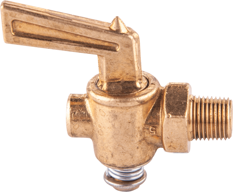 Bissett BIS-BAF-DC241B 1/4in Male NPT Brass Drain Cock Spring BTM