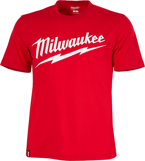 Milwaukee MIL-607R-XX Heavy Duty Tee Short Sleeve Logo Red