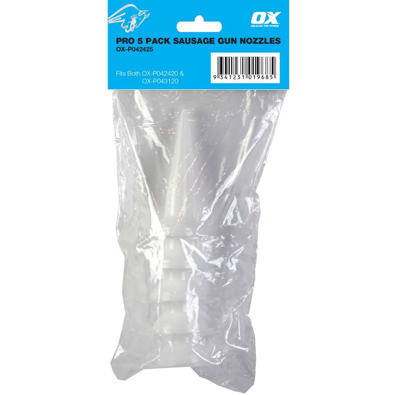 OX Tools OX-P042425 Pro Sausage Gun Nozzles (5pk)
