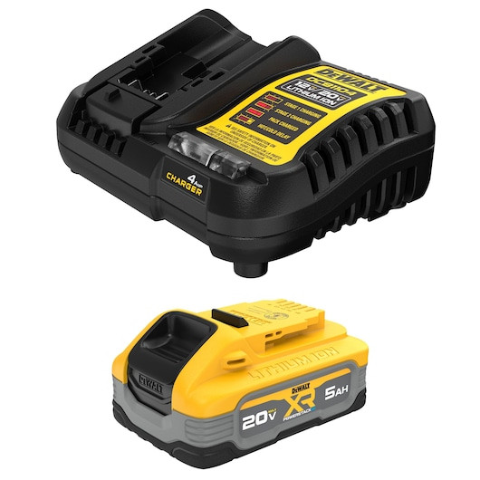 DEWALT DEW-DCBP520C 20V MAX XR POWERSTACK Starter Kit with 5.0Ah Battery and Charger