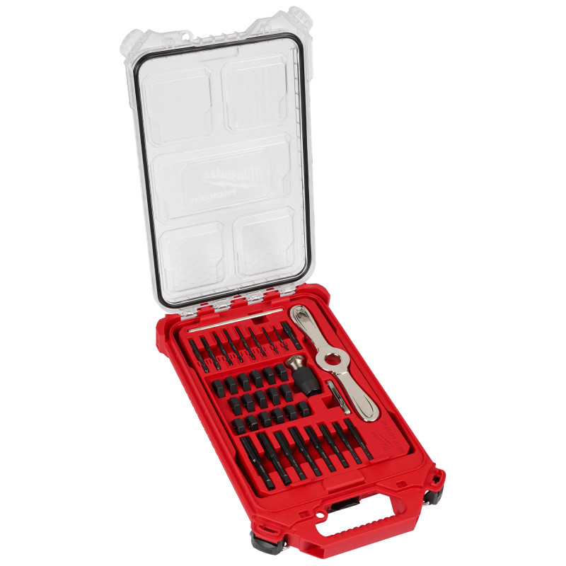 Milwaukee MIL-49-22-5604 38pc SAE Tap and Die PACKOUT Set with Hex-LOK 2-in-1 Handle