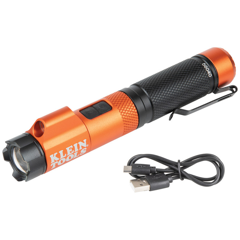 Klein Tools KLE-56040 Rechargeable Focus Flashlight with Laser