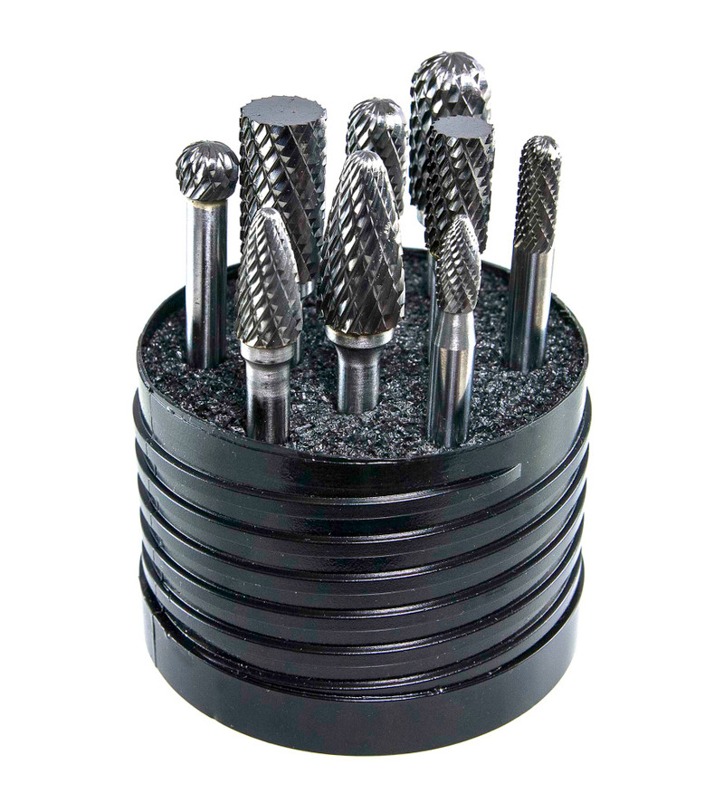 Walter Surface Technologies WAL-70S004DC Drillco 4 Solid Carbide Bur Double Cut 10pc Set