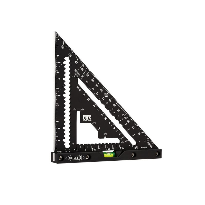 Stiletto Tool STIL-STSQ7-L 7in Carpenter Square with Level