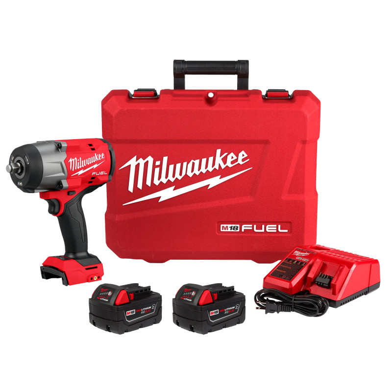 Milwaukee MIL-2967-22 M18 FUEL 1/2in High Torque Impact Wrench with Friction Ring 2x 5.0Ah Kit