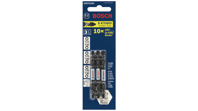 Bosch BOS-ITDETV2503 3 PC. Impact Tough Torx