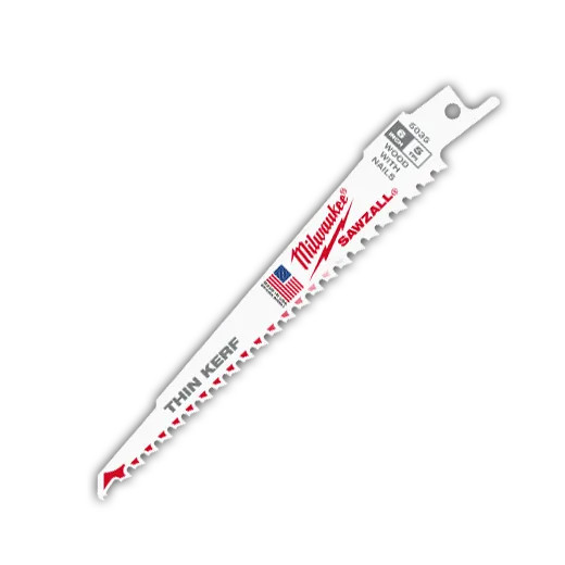 Milwaukee MIL-48-00-503X5PK 5pk Nail Embedded Wood Sawzall Blade