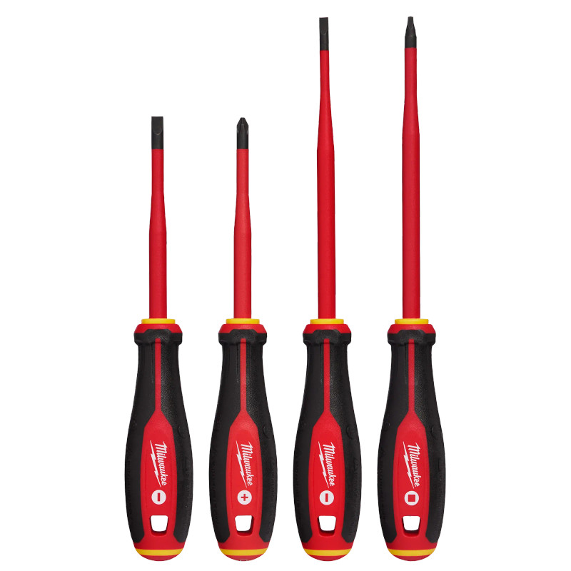 Milwaukee MIL-48-22-2219 4pc 1000V Insulated Slim Tip Screwdriver Set