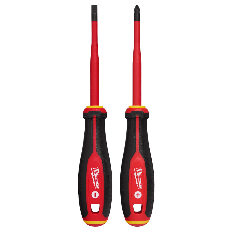 Milwaukee MIL-48-22-2207 2pc 1000V Insulated Slim Tip Screwdriver Set