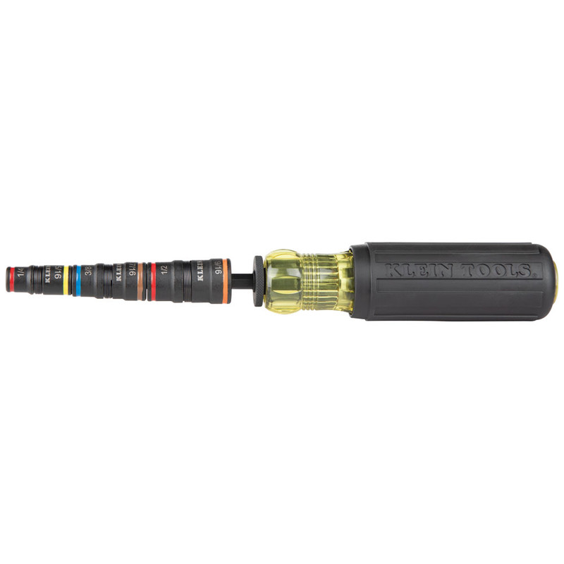 Klein Tools KLE-32910 7-in-1 Impact Rated Flip Socket Set with Handle