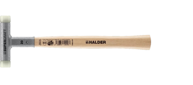 Halder HAL-3366 SuperCraft Dead Blow Hammer With Hickory Handle Nylon Faces