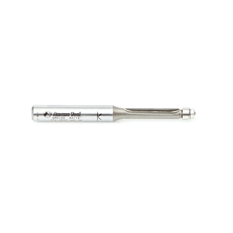 Amana Tool AMA-MR0103 Miniature Flush Trim Router Bit, 3/16in Dia x 1/4in Shank