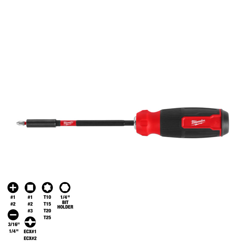 Milwaukee MIL-48-22-2915 14-in-1 Multi-Bit Screwdriver With SHOCKWAVE Impact Duty Bits