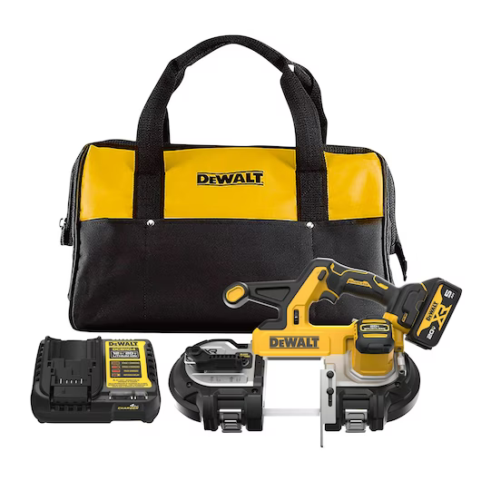 DEWALT DEW-DCS378P1 20V MAX 3-3/8in Mid-Size Bandsaw 5.0Ah Kit