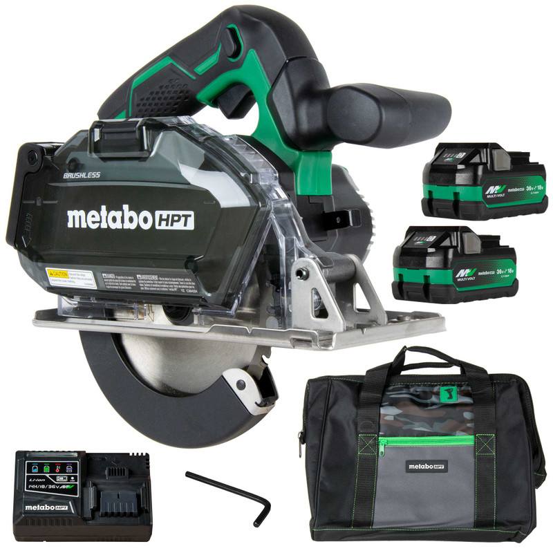 Metabo HPT HPT-CD1805DB 18V MultiVolt 5-3/8in Cordless Metal Cutting Circular Saw 2x 5.0Ah kit