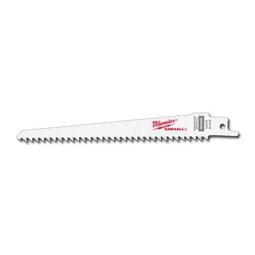Milwaukee MIL-48-00-501X5PK 6 TPI Sawzall Clean Wood Cutting Blades 5 Pack