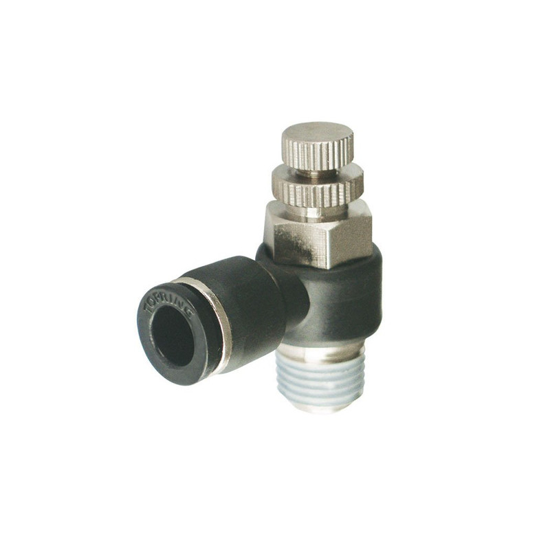Topring TOP-46.920 MAXFIT 8mm x 1/2 (M) BSPT Meter-In Speed Controller Threaded Elbow