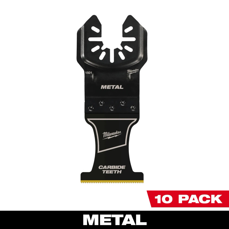 Milwaukee MIL-49-25-1509 1-3/8in OPEN-LOK Carbide Teeth Metal Multi-Tool Blades 10PK