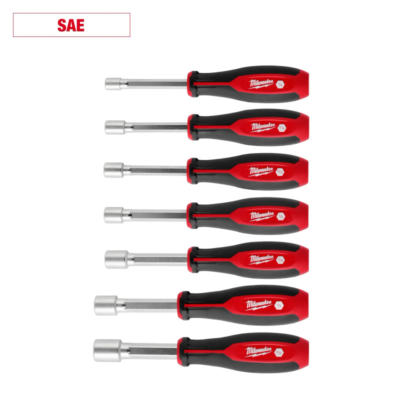 Milwaukee MIL-48-22-2547 7pc SAE HOLLOWCORE Nut Driver Sets