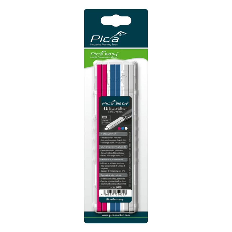 Pica-Marker PICA-6040/SB Big Dry Refill Set 12 Pack