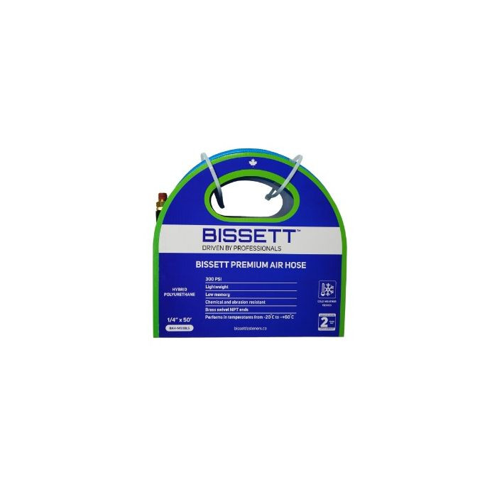 Bissett BIS-BAH-3/8GRSXX 3/8in Hose Green Swivel Ends Hybrid Polymer