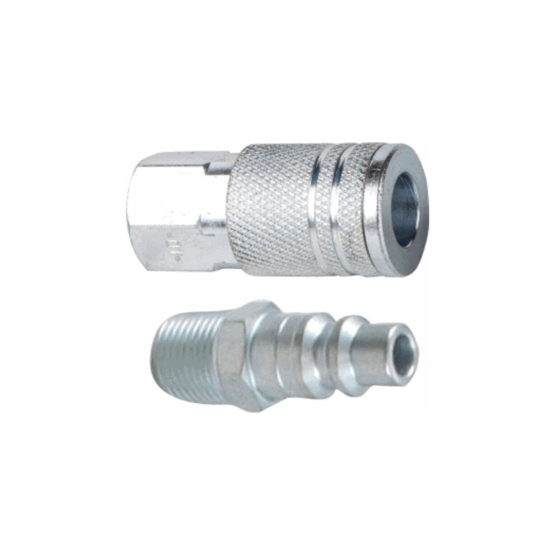 Bissett BIS-BFIT-MMKIT14 Industrial 1/4in Male Nipple And 1/4in Female Coupler Set