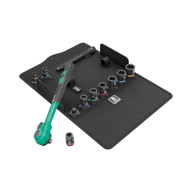Wera Tools WERA-05005531001 8100 SB 13 Zyklop Comfort Ratchet set, reversing lever, 3/8in drive, imperial, 11 pieces