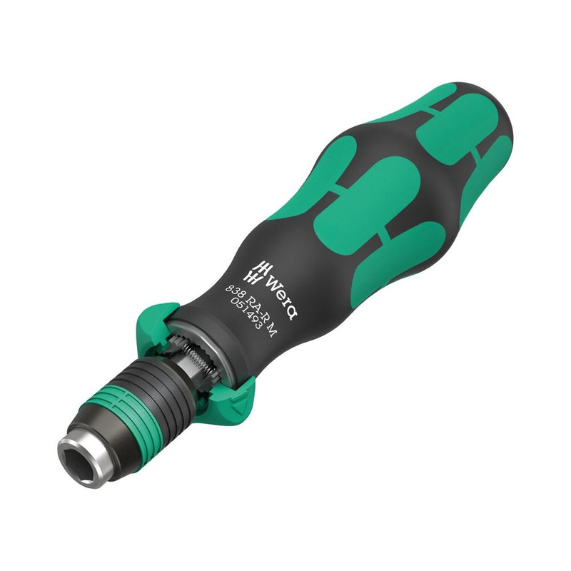 Wera Tools WERA-05051493001 838 RA-R M Bitholding screwdriver with ratchet functionality, 1/4in, 1/4in x 123.5 mm
