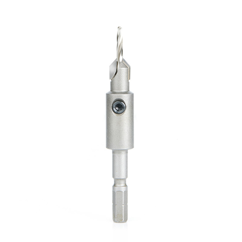 Amana AMA-55613 7/64 Drill Dia. X 3/8 C/S Dia. Carbide Tipped 82 Degree Countersink For Festool Centrotec System #8 Screw