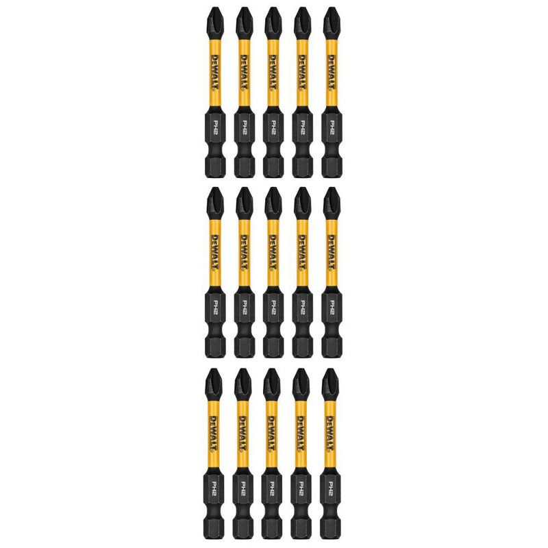 DEWALT DEW-DWAF2PH2IR15 2.25 in Phillips #2 Flextorq 15 Pack
