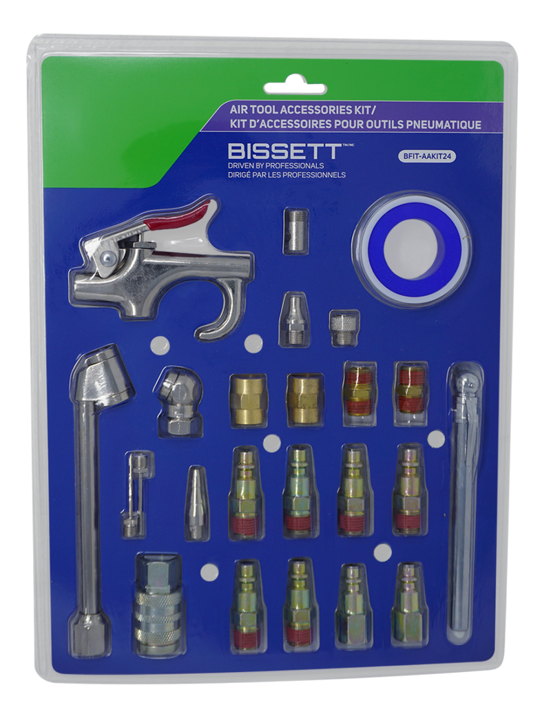 Bissett BIS-BFIT-AAKIT24 Air Tool Accessory Kit 24 Pieces