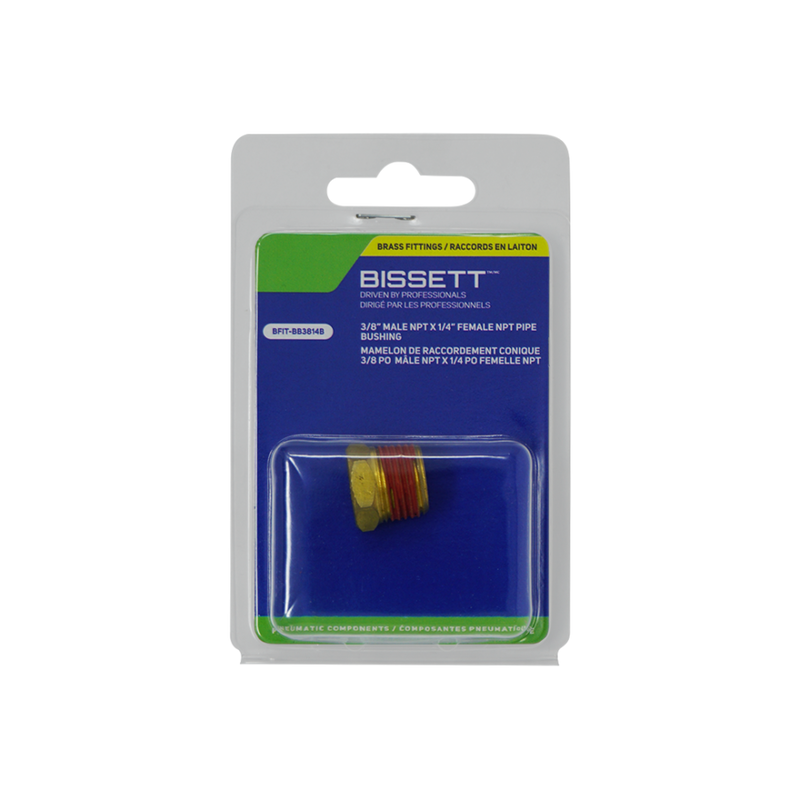 Bissett BIS-BFIT-BB3814B 3/8in Male NPT With 1/4in Female NPT Pipe Bushing