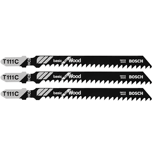 Bosch BOS-T111C3 4" T-Shank Jig Saw Blades For Wood 3 Pack